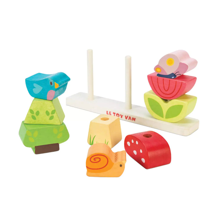 Spring Stacker Toy Wooden Stacking Toy, Fun & Educational Toy for Toddlers
