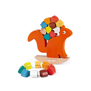 Janod Nutty Balance Wooden Game - Squirrel & Hazelnuts