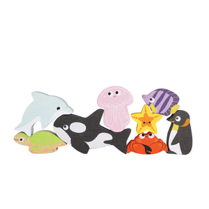 Ocean Wooden Animal Stacking Toy