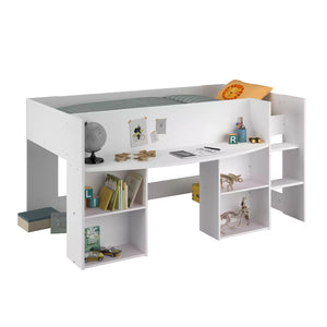 Transform the area under the bed into a cosy den or extra storage space.