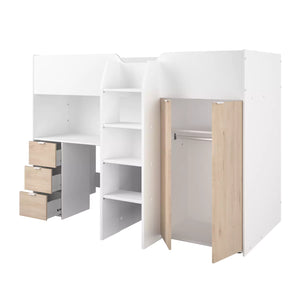 This junior bed with Desk and Storage makes good use of space.