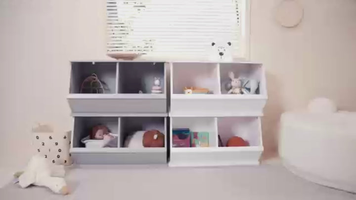 Video of Toy Storage Shelf with 3 Shelves & 6 Boxes