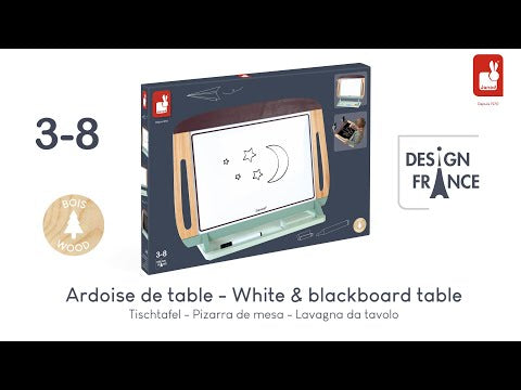 Janod White and Blackboard Table - Double Sided - Video