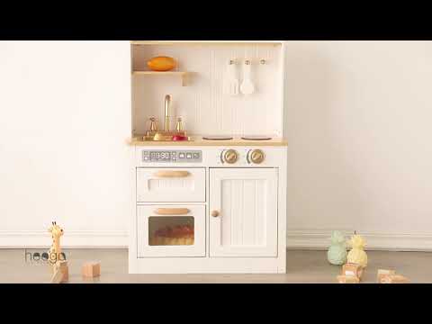 Video of White Wooden Vintage Toy Kitchen