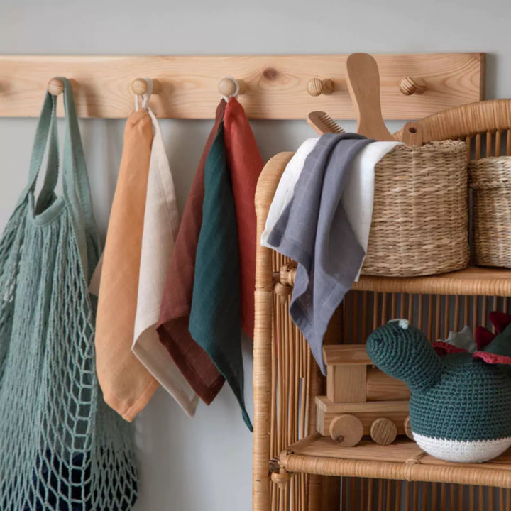 Sebra Organic Baby Washcloths with handy hanging loops