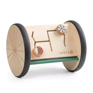Sebra Wooden Activity Roller/Mirror - Woodland