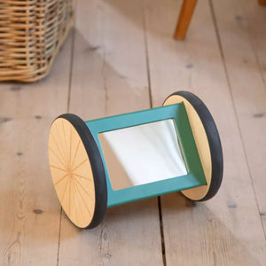 Sebra Wooden Activity Roller/Mirror - Woodland