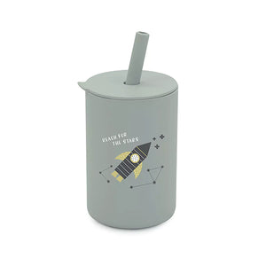 Silicone Cup with Straw - Stars
