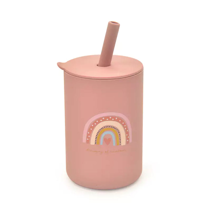 Silicone Straw Cup - Pink