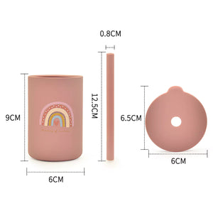 Silicone Straw Cup - Pink