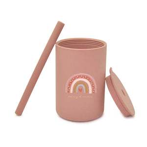 Silicone Straw Cup - Pink