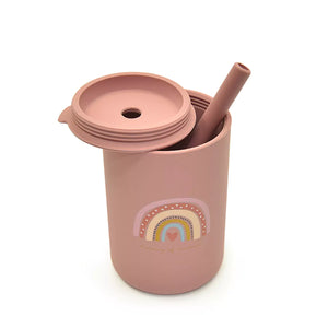 Silicone Straw Cup - Pink