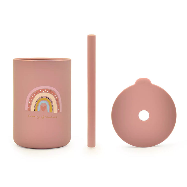 Silicone Straw Cup - Pink