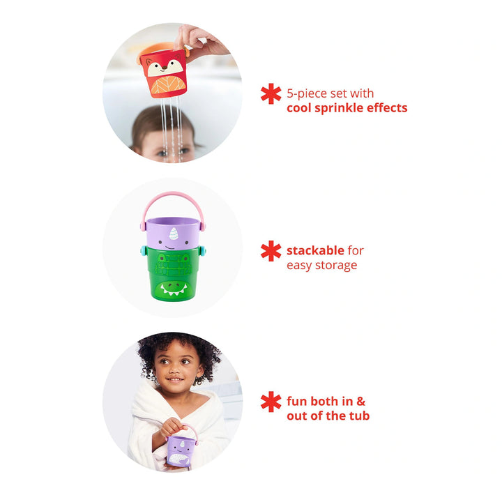 tack & Pour Buckets promoting motor skill development with a happy child