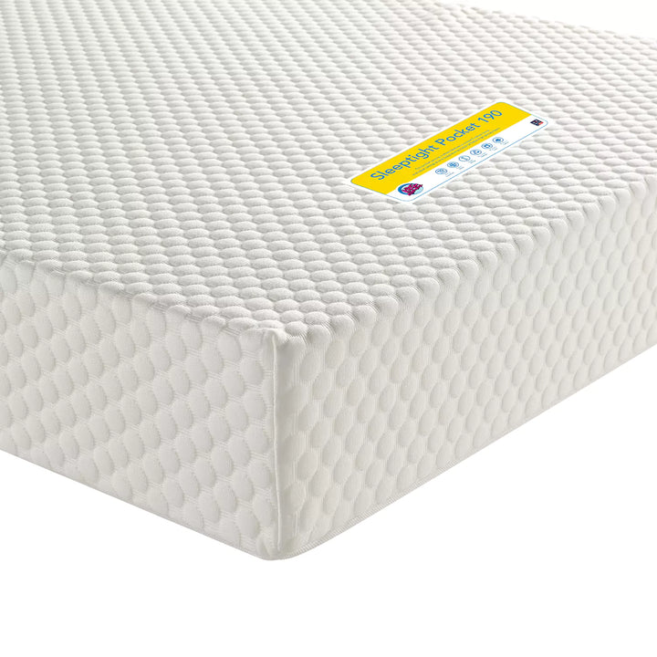 Sleeptight Pocket mattress, 190 cm in white background