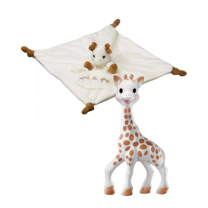 Sophie la Giraffe teething toy & baby comforter gift set