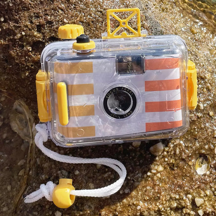 The detachable waterproof casing of the camera, ensuring your device stays dry and functional even in the depths of the ocean.