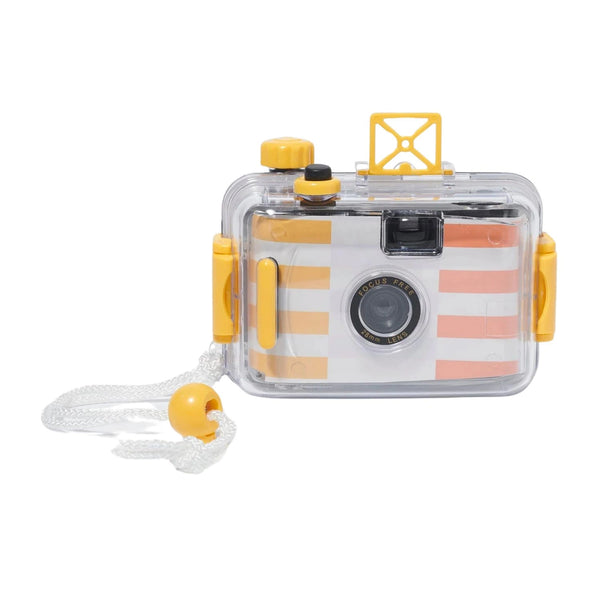 The retro-style waterproof underwater camera, adding a nostalgic charm to your underwater photography experience.