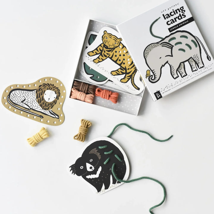 Jungle Animals Lacing Cards - Educational Kids Activity