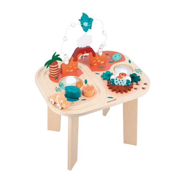 Wooden activity table in white background