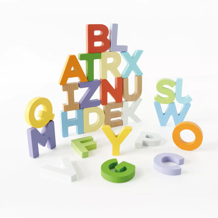 Wooden Alphabet Letters Set - 60 Piece