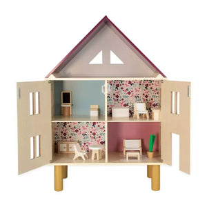 Janod Wooden Dollhouse Floral Twist Design