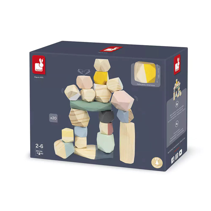 wooden stone stacking packaging