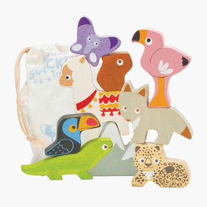 Le Toy Van Andes Stacking Animals & Bag