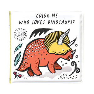 Wee Gallery Bath Book Colour Me - Dinosaurs