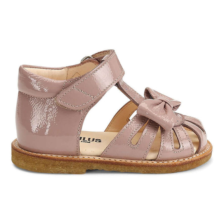 Angulus Starter Sandals With Velcro Strap - Rose