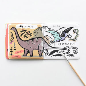 Wee Gallery Bath Book Colour Me - Dinosaurs
