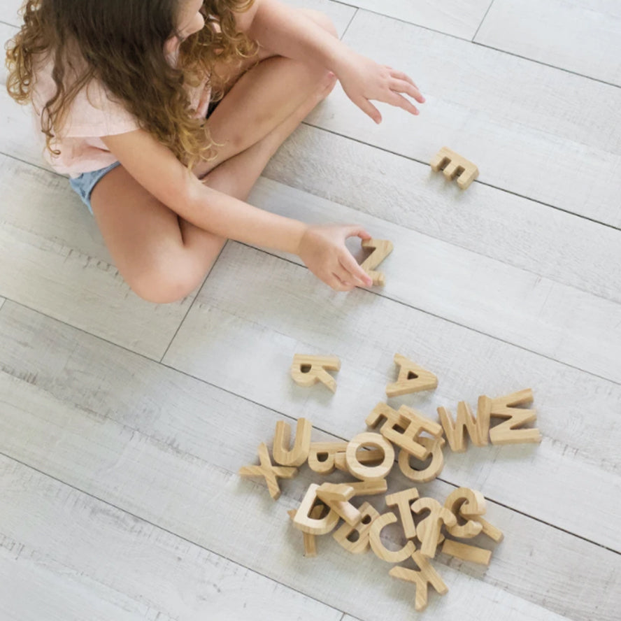 Wee Gallery Bamboo Alphabet Wooden Blocks