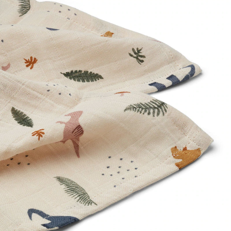 Nursing and Feeding Cotton Sheets Baby Essentials Liewood  Dino Mix 