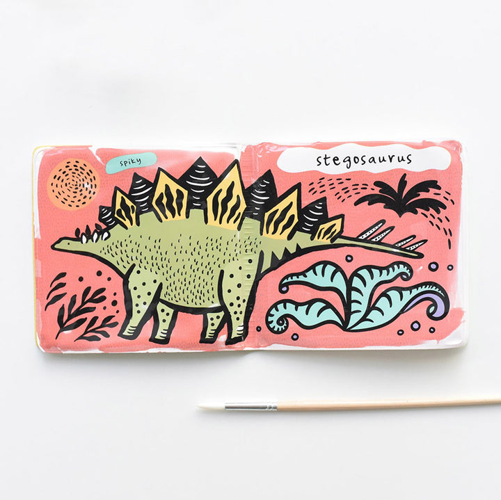 Wee Gallery Bath Book Colour Me - Dinosaurs