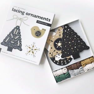 Wee Gallery Christmas Ornament Lacing Card Set