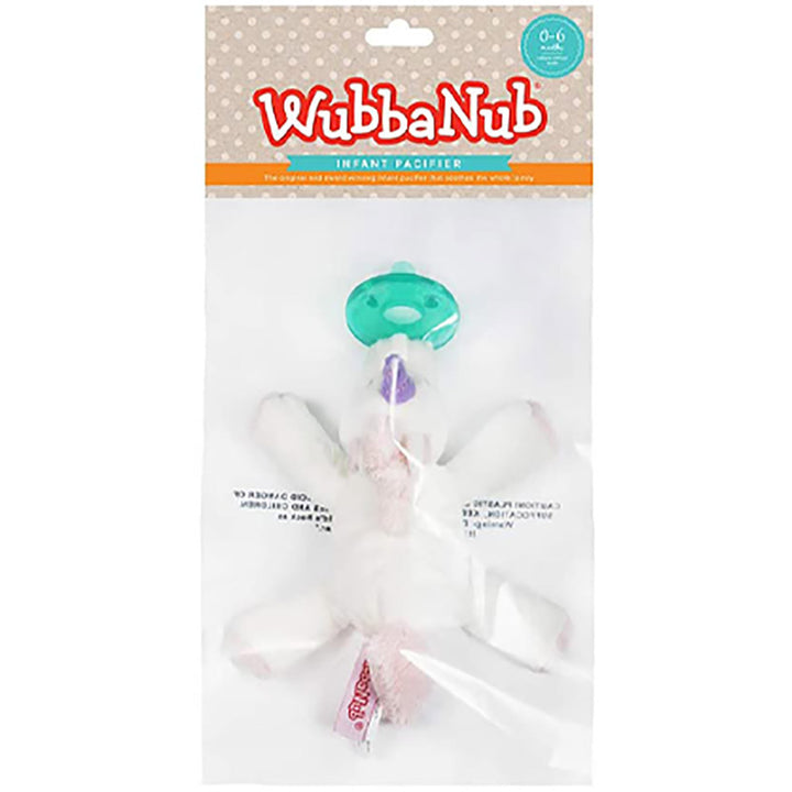 WubbaNub Dummy Comforter With Toy - Blush Pink Unicorn Baby Pacifier