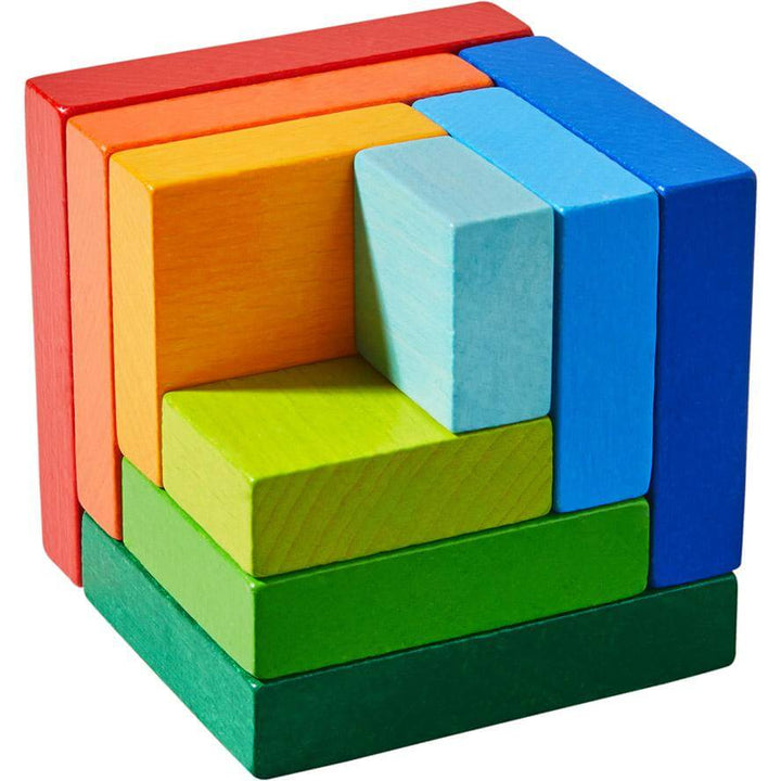 HABA 3D Skill Game Rainbow Cube 10 Pieces