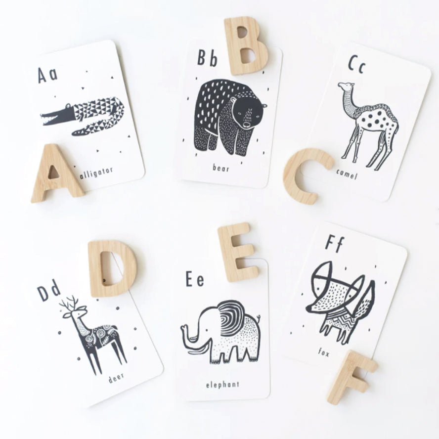 Wee Gallery Bamboo Alphabet Wooden Blocks