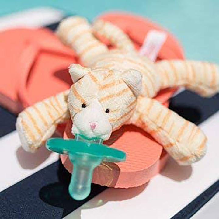 WubbaNub Dummy Comforter With Toy - Tabby Kitten Baby Pacifier