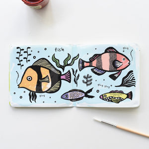 Wee Gallery Bath Book Colour Me - Pets