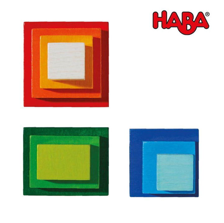 HABA 3D Skill Game Rainbow Cube 10 Pieces