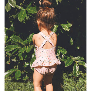 Girls Swimsuit Ruffle Confetti Print Liewood UPF Protection