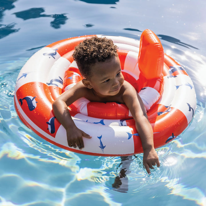 Swim Essentials Baby Float - Red White Whale