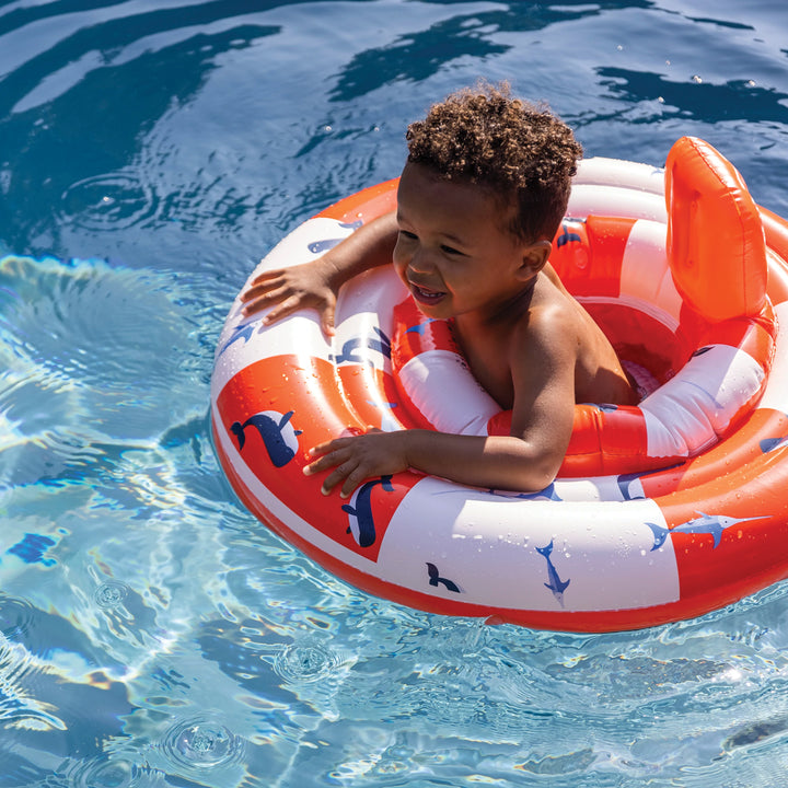 Swim Essentials Baby Float - Red White Whale