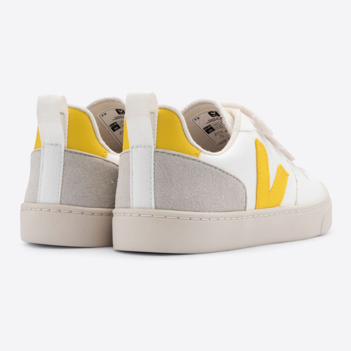 Veja Kids V-10 Velcro Trainers White Tonic