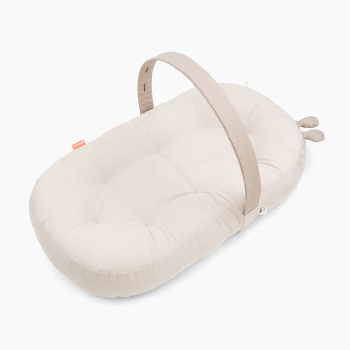 Done by Deer Raffi Cozy Lounger Baby Nest with Activity Arch - Sand