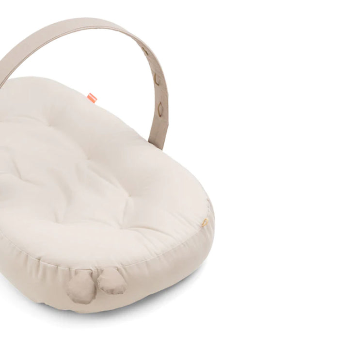 Done by Deer Raffi Cozy Lounger Baby Nest with Activity Arch - Sand