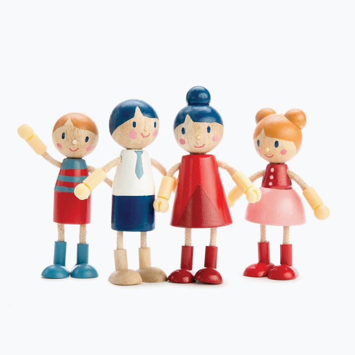 Tender Leaf Doll Family - Flexible Dolls House People Set
