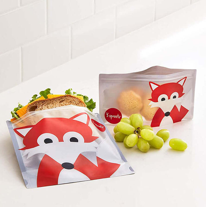 3 Sprouts Snack Bags 2 pack - Fox