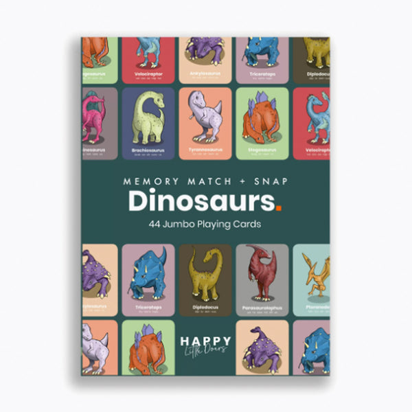 Happy Little Doers Dinosaur Memory Match + Snap Game
